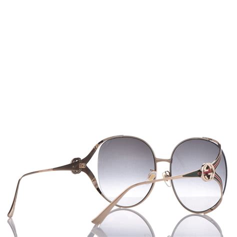 over sized gold frame sunglasses gucci|Gucci unisex fashion 54mm sunglasses.